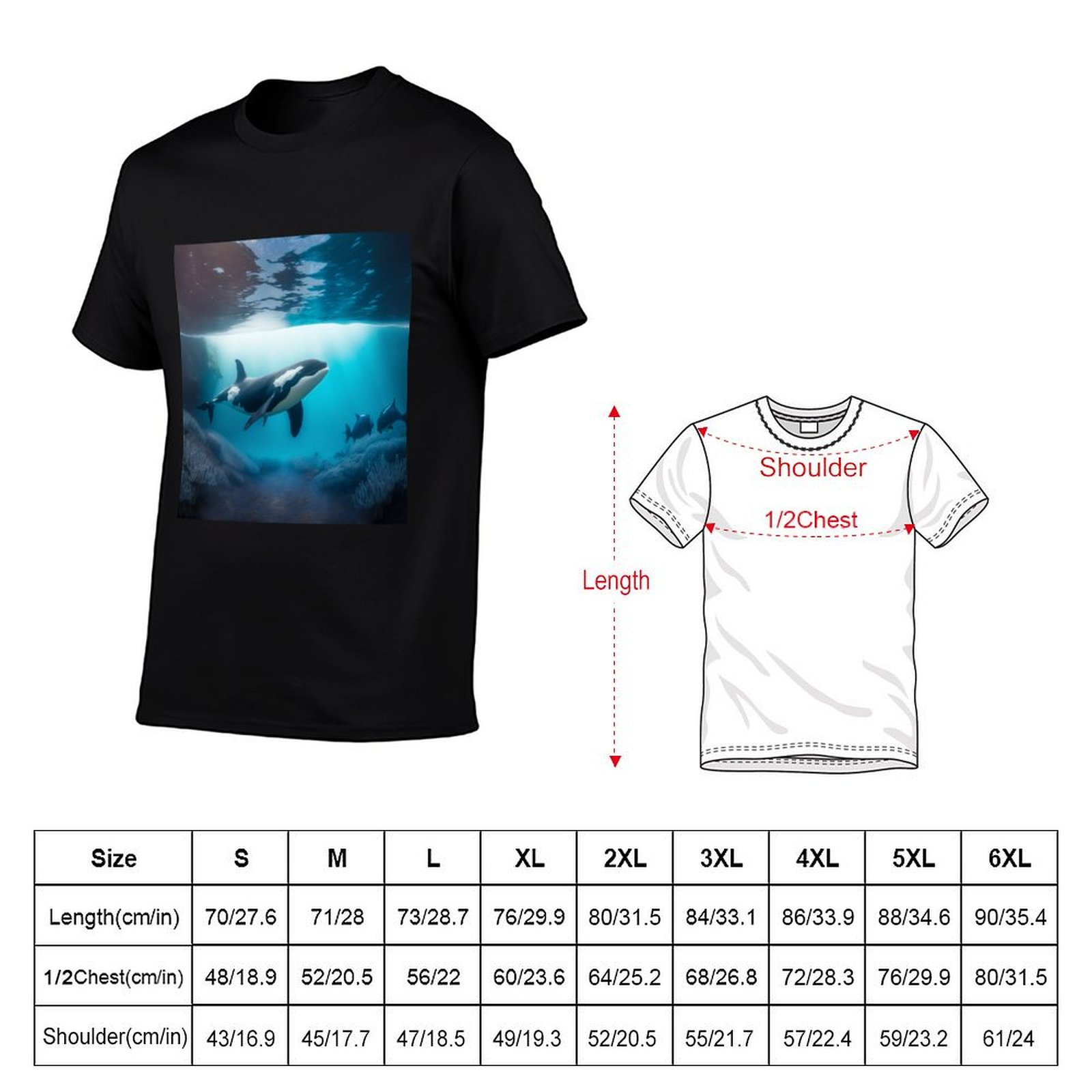 Under Sea Orca T-Shirt Minimal - đánh giá và giá Undershirt Crew Neck