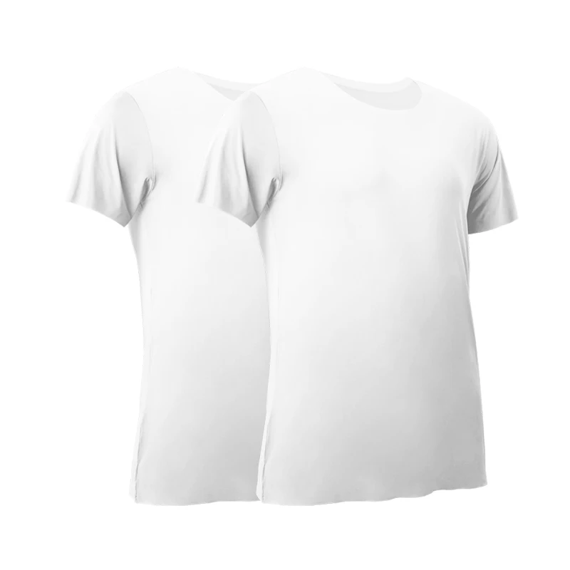 2PCS Men's Summer Ice Silk Sea - đánh giá và giá Undershirt Crew Neck