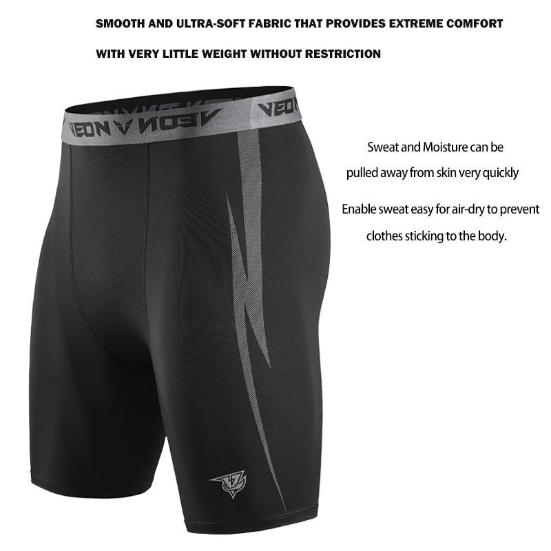Đen nén quần short người đàn ô - đánh giá và giá Compression Shorts Athletes