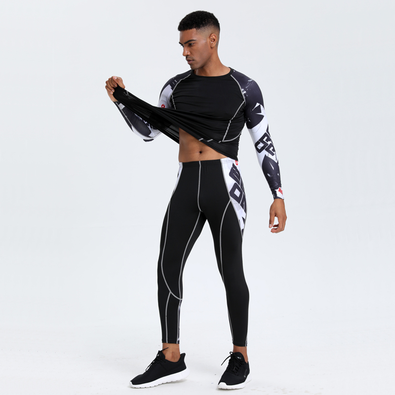 Men's PRO Sports Fitness Suit: - đánh giá và giá Compression Long Pant