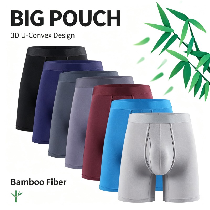 Men Bamboo Fiber Boxer Briefs  - đánh giá và giá Bamboo Fiber Trunk
