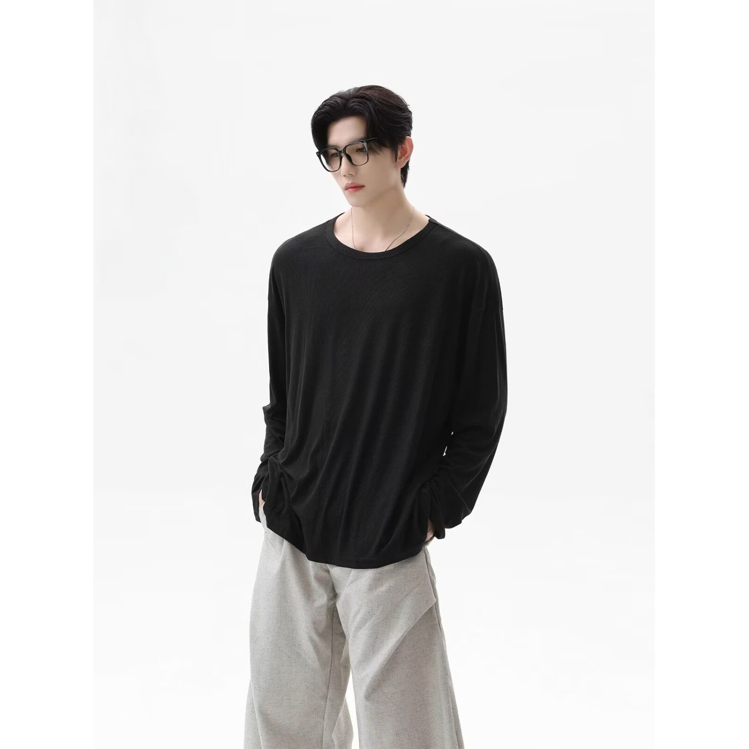2026 Autumn New Texture Long S - đánh giá và giá Undershirt Crew Neck