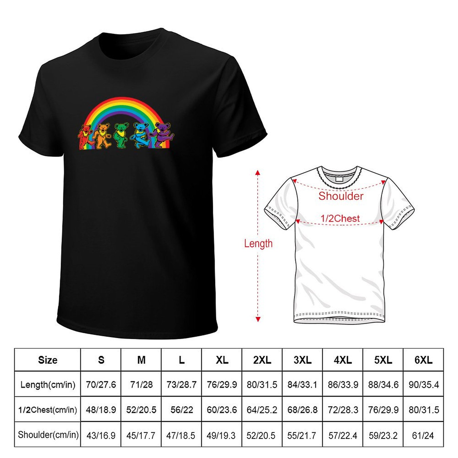 Walking bears under the rainbo - đánh giá và giá Undershirt Crew Neck